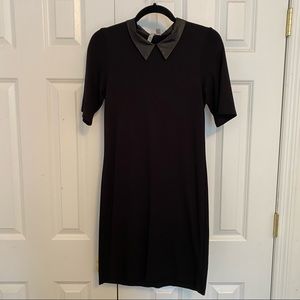 ASOS collared knit dress black